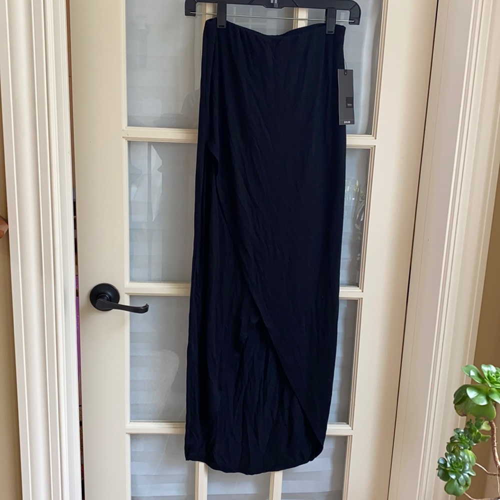 Black midi skirt